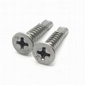SS410 stainless steel flat head countersunk phillip self drilling screw