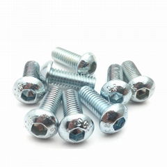 carbon steel zinc plated ISO7380 Hexagon Socket Button Head screws grade 10.9 12