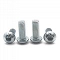 carbon steel zinc plated ISO7380 Hexagon Socket Button Head screws grade 10.9 12 3