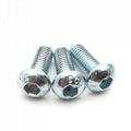 carbon steel zinc plated ISO7380 Hexagon Socket Button Head screws grade 10.9 12 4