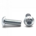 carbon steel zinc plated ISO7380 Hexagon Socket Button Head screws grade 10.9 12