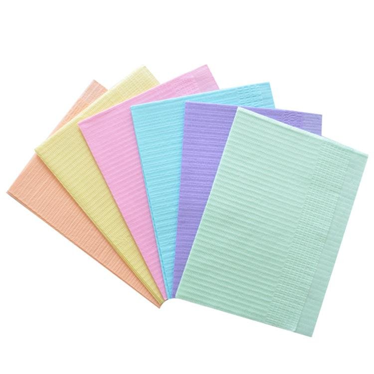 Colorful Surgical Dental Bibs Made of Paper and PE Film