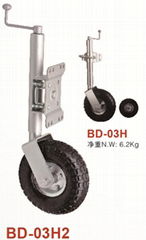 jockey wheel - 250mm (10'') pneumatic wheel with swing away bracket