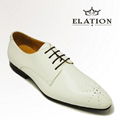 White Cow Leather Mens Derby Shoes