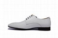 White Cow Leather Mens Derby Shoes 2