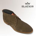 Khaki Suede Mens Lace-up Boots 1