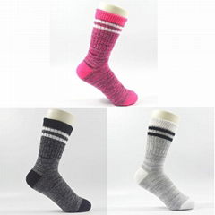 Crew socks with lurex cozy socks fashion socks Polyester socks