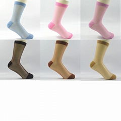 Sheer multi crew socks Polyamide socks fashion sock women's sock