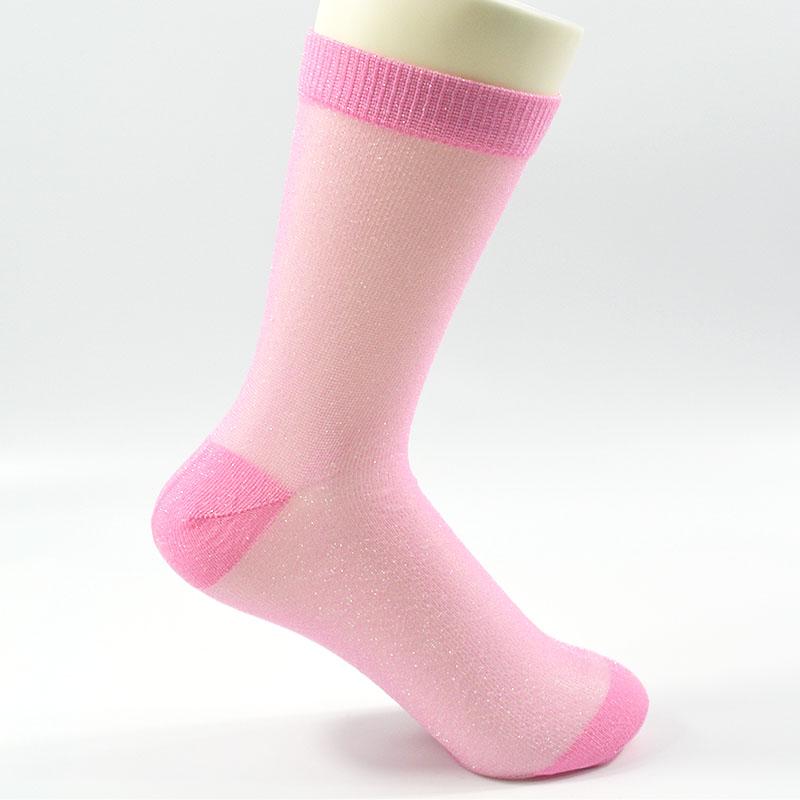 Sheer multi crew socks Polyamide socks fashion sock women's sock 2