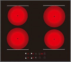 4 burner ceramic cooktop for built in