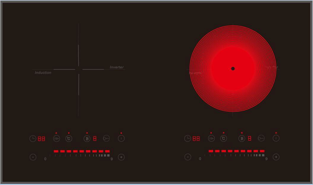 2 burner slide control cooktop for VN market