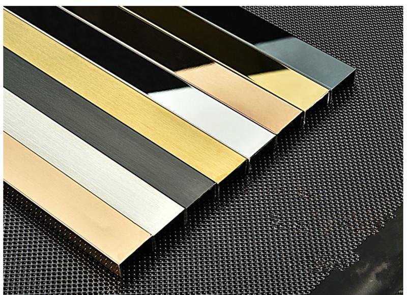 Easy install metal tile trim champagne tile edge trim stainless steel