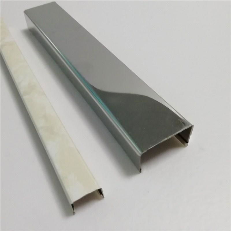 Foshan customized u shape edge trim hairline silver metal strip u channel trim 1