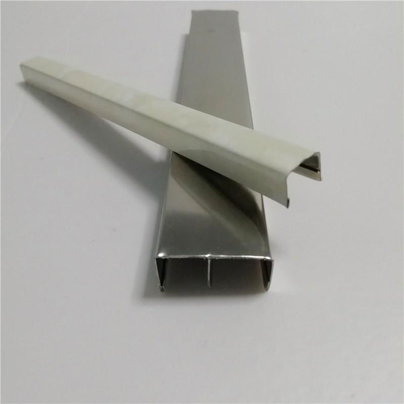 Foshan customized u shape edge trim hairline silver metal strip u channel trim 2