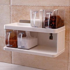 Kitchen non-punching condiment box wall hanging household products condiment rec