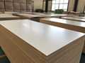 High glossy warm  white plain melamine