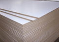 High glossy warm  white plain melamine MDF board  manufacturer 2