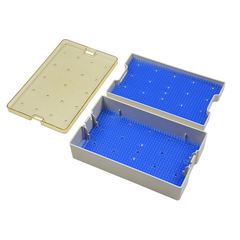 PPSU microsurgical instruments sterilization tray with silicon mat 3