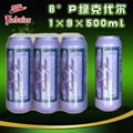 8°P山東德州克代爾綠克代爾啤酒1×9×500ml 1