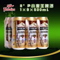 8°P山东德州克代尔小麦王啤酒1×9×500ml