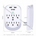 6 Outlets Surge Protector 2 USB Charging port 5 V 2.4 A ETL Certified Wall Tap W 2