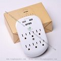 6 Outlets Surge Protector 2 USB Charging port 5 V 2.4 A ETL Certified Wall Tap W 5