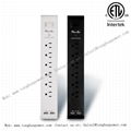 6 Outlets Power Strip with Surge Protector 2 USB Charging port 5 V 2.4 A ETL Cer 1