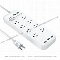 8 Outlets Power Strip with Surge Protector 3 USB Charging port 5 V 3.1 A ETL Cer 2