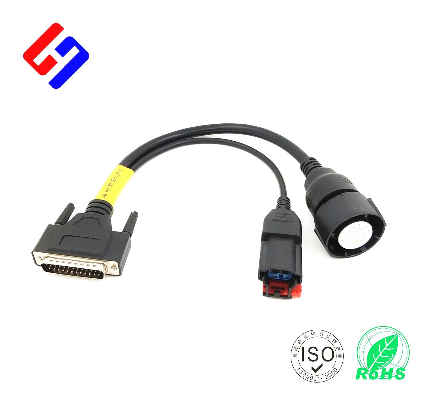 DB-25P公头对AMP-4P母头和AMP-2P母头 2