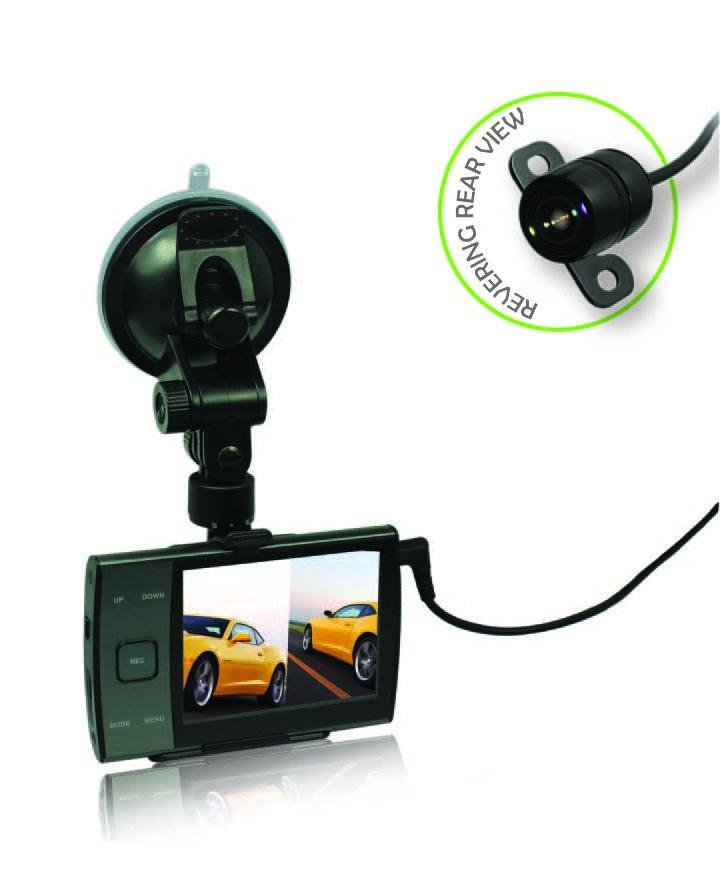 HD720P 3.5 Inch Screen Car Dash Cam Dvr Camera With Reversing Rear View