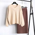 Mid-length knit skirt one-step skirt with full hips women autumn and winter high 4