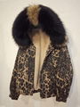 Lamb hair denim jacket women add velvet thickening winter Korean leopard print s 3