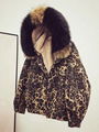 Lamb hair denim jacket women add velvet thickening winter Korean leopard print s 4