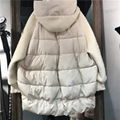 Medium and long style hooded cotton-padded garment mink velveteen patchwork 