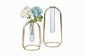 metal flower stand with glass