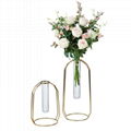 metal flower stand  with tube glass 1