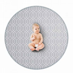 Soft PU foam waterproof baby crawling round indoor play mat