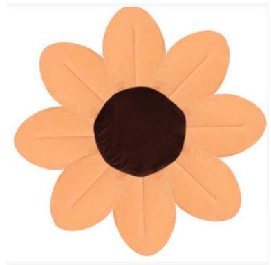 Soft Baby shower bath Mat Soft sunflower Foldable cushion 5