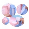 PU leather + XPE foam folding gymnastic play mat with fence for baby 2
