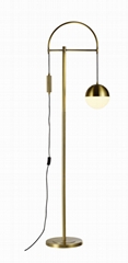 Adjustable metal floor lamp