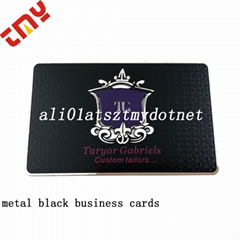 Cheap Personalized Custom Laser Cut Stainless Steel Black Metal Business Card 