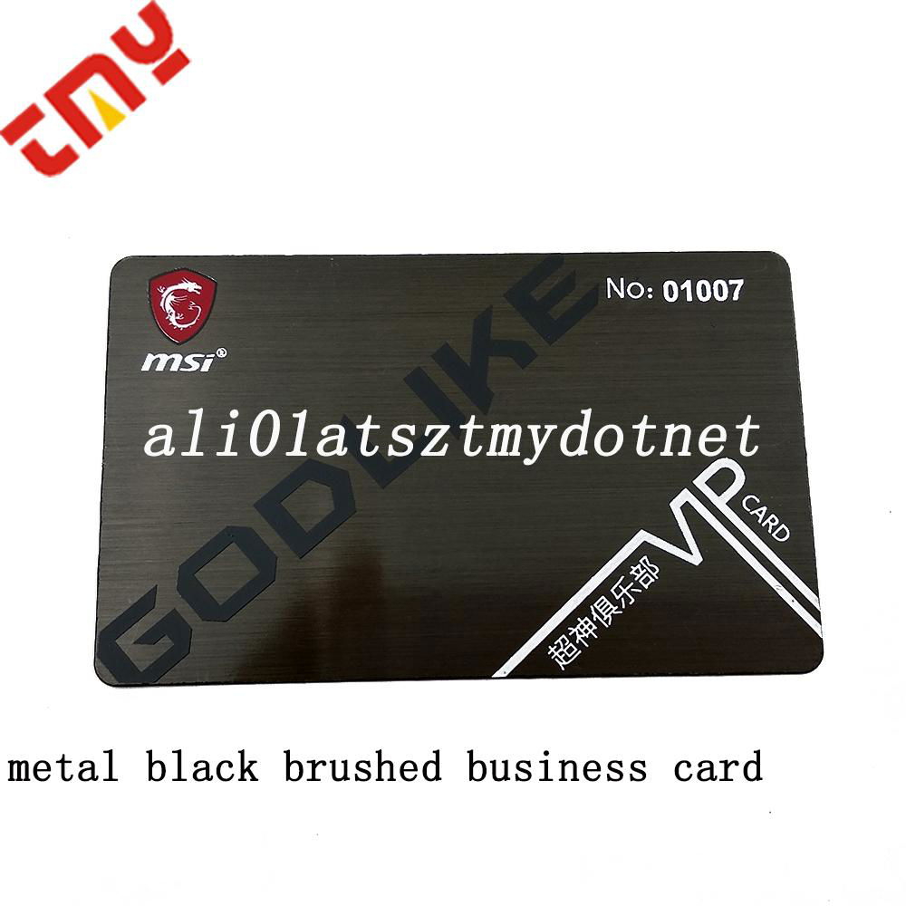 Cheap Personalized Custom Laser Cut Stainless Steel Black Metal Business Card  2