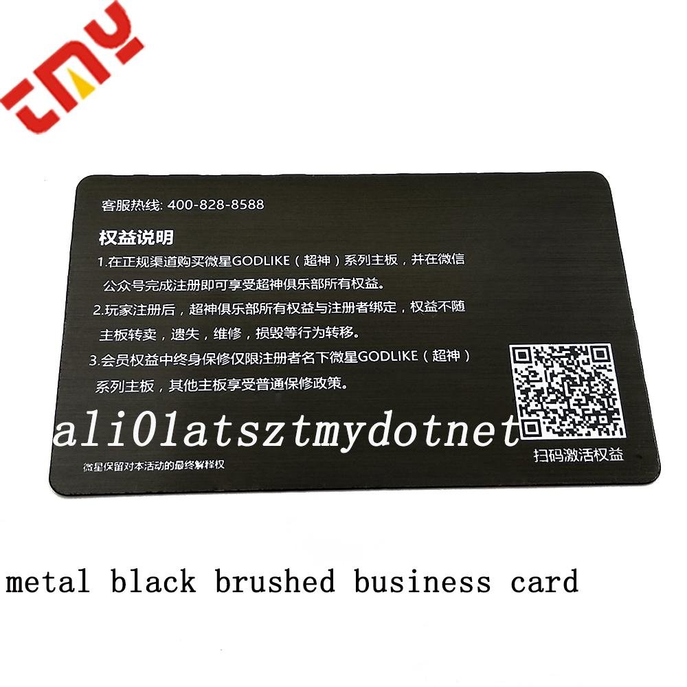 Cheap Personalized Custom Laser Cut Stainless Steel Black Metal Business Card  3