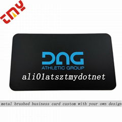 Customized Logo Business Cards Anodized Aluminium Business Card Metal Blank