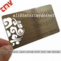 Custom Linen Copper Engraved Metal Business Cards With Your Own Design 1