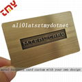 Custom Linen Copper Engraved Metal Business Cards With Your Own Design 2