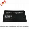 Custom Die Cut Black Metal Business Card Printing 1