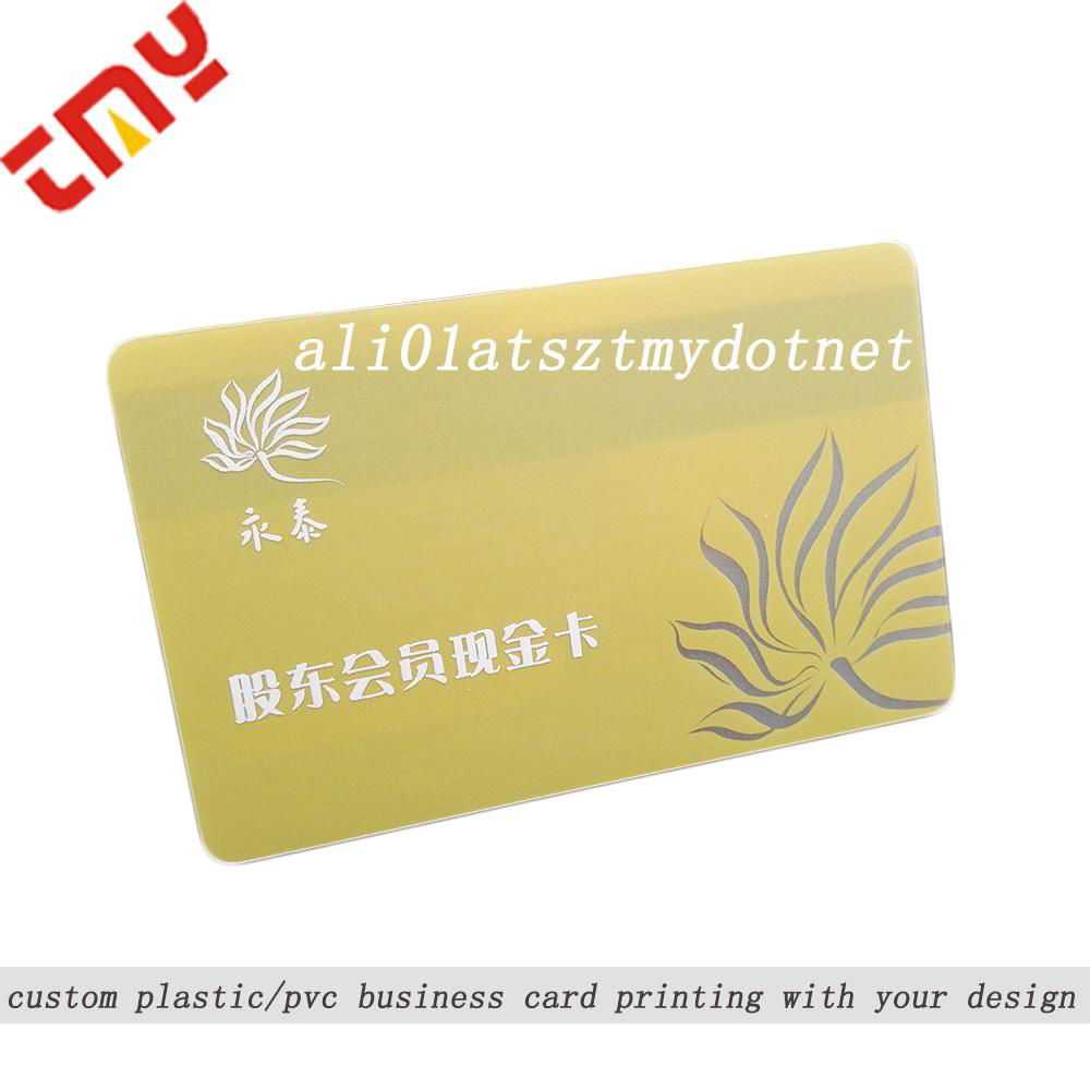 Custom Design Printed Blank Clear Plastic Gift Cards