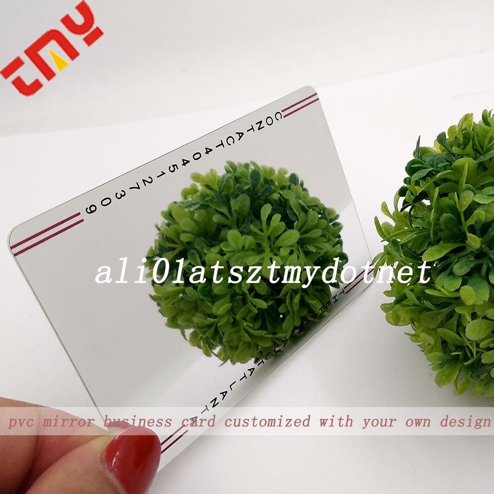Custom Die Cut Plastic Mirror Foil Business Card Printing 3