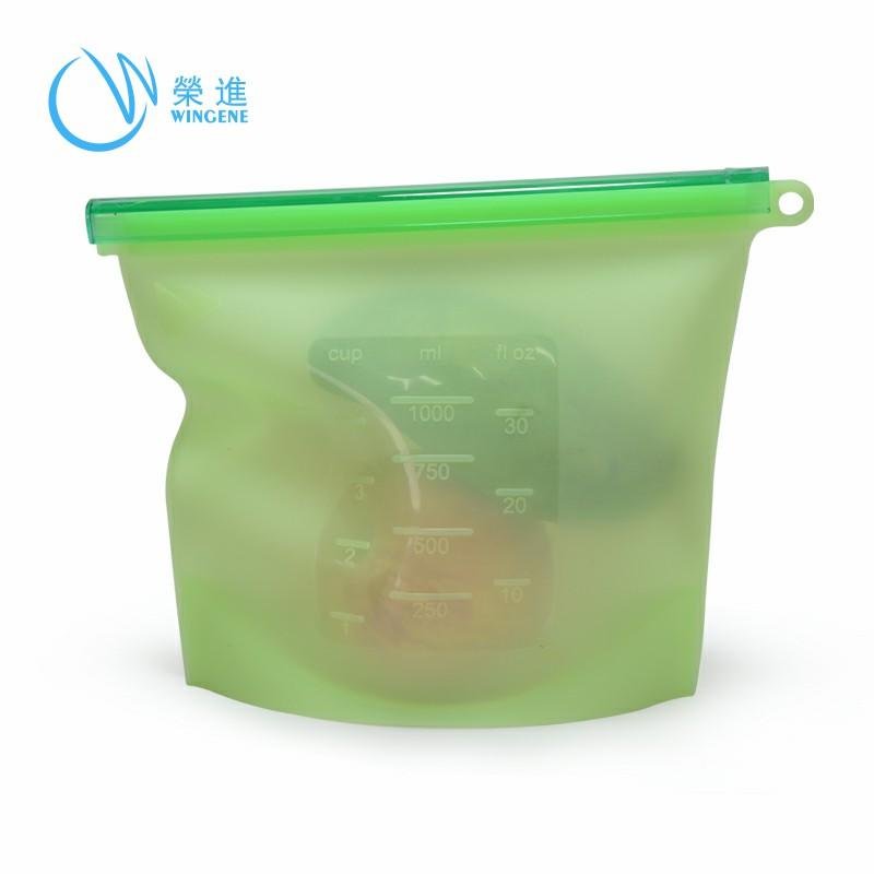 Wingenes Home Food Sealing Container Reusable Storage Silicone Food Fresh Bag 2